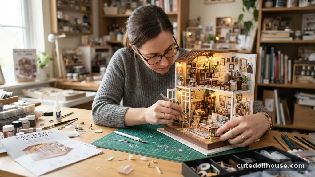 A focused, screen-free activity - Best Miniature Dollhouse Kits for Adults