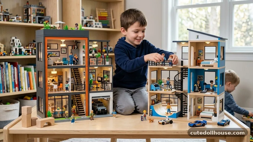 Compact townhouse designs - Best Modern Dollhouses for Boys